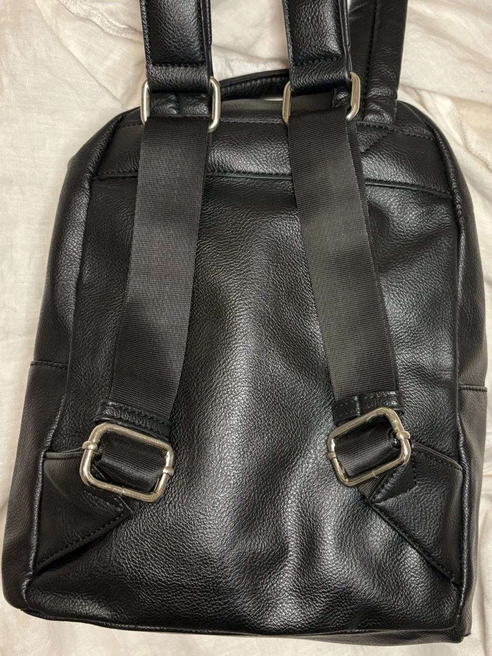Nine West Black Mini Backpack with Front Zip Pocket